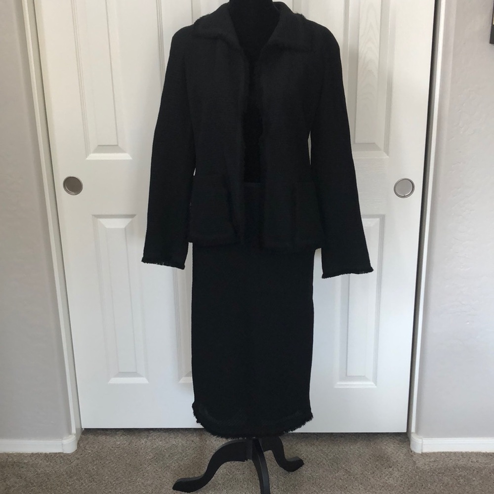 Anne Klein Black Suit Jacket & Skirt